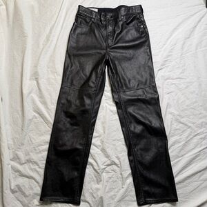 GAP Faux Leather Cheeky Straight Pants – Size 27R | High Rise